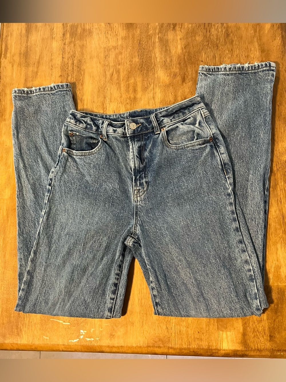 Happily Grey Jeans Medium Blue Wash Straight Leg